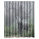 thumbnail image 1 of Cortina de ducha con diseño de rinocerontes y cachorros, con ganchos, tamaño 60 x 72 pulgadas, 1 of 3