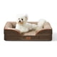 thumbnail image 1 of Cama ortopédica para perros, impermeable, para perros de tamaño mediano, color marrón, 1 of 9