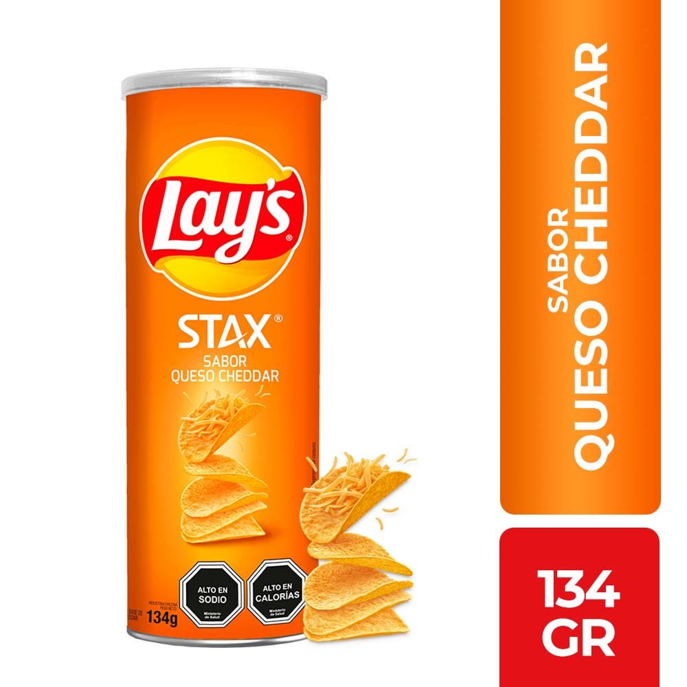 Papas Fritas Tarro Stax Cheddar 134 g Lay's