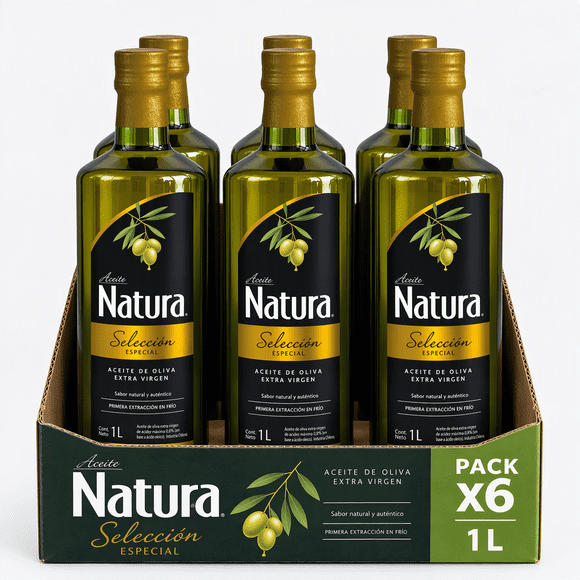 PACK X6 ACEITE NATURA OLIVA 1000cc
