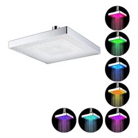 Genérico - Cabezal De Ducha Cuadrado Con Luces Led