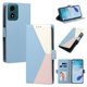 thumbnail image 1 of Funda Cartera Tricolor para Motorola Moto G04/G04S con Soporte, Azul Claro, 1 of 6