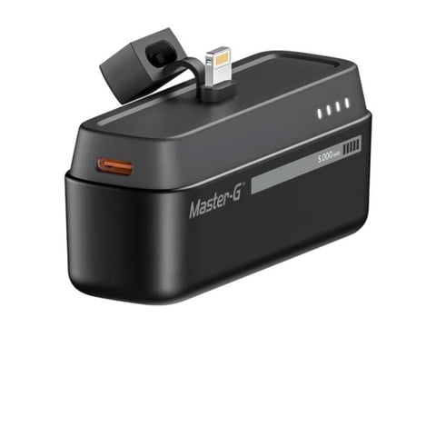 Batería Externa Power Bank Master-G Pocket 5000Mah – Portabilidad Y Compatibilidad Con Iphone En Color Negro