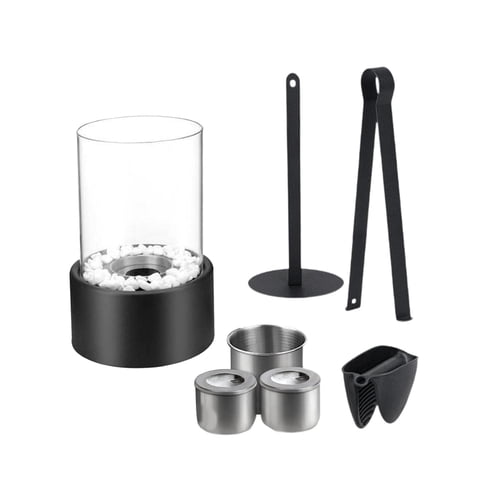 Ioensy - Chimenea De Alcohol Portátil De Mesa Con Quemador De Invierno Para Acampar, Patio, Comedor