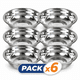 thumbnail image 1 of Pack 6 Bowls de Acero Inoxidable 18 cm | Multiuso para Cocina | Resistentes, Profundos y Fáciles de Limpiar, 1 of 3