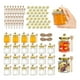 thumbnail image 1 of 20pcs Frasco De Vidrio Mini Miel Hexagonal 45 Ml Con Tapa, 1 of 6