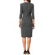 thumbnail image 3 of INSPIRE CHIC Vestido de pata de gallo para mujer, atuendo de maestra para el regreso a clases, vestido elegante ajustado en la cintura con mangas 3/4, M Gris oscuro, 3 of 6
