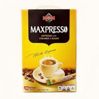 Café Instantáneo Maxpresso 3 En 1 Con Crema Y Azúcar, Paquete De 100