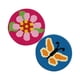 thumbnail image 1 of Juego De 2 Kits De Gancho De Pestillo Paquete De Material De Lona De Alfombra Redonda - Mariposa Y Flor, 1 of 5