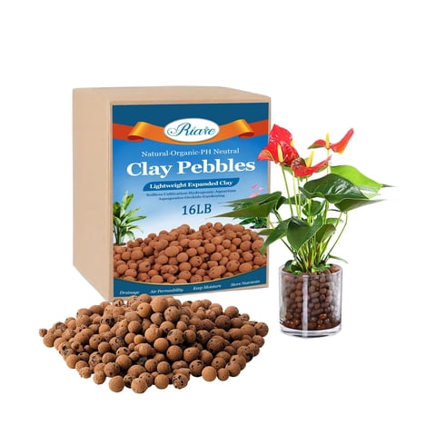 Guijarros De Arcilla Expandida Riare, 7,26 Kg, 4 Mm, 16 Mm, 16 Libras