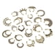 thumbnail image 2 of 21 piezas de cristal tabique falso clicker anillo de la nariz no perforante bronce antiguo, 2 of 5