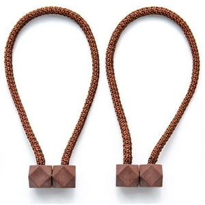 Wyj Hogar - Pack De 02 Sujetadores - Abrazaderas Magneticas Para Cortinas Café