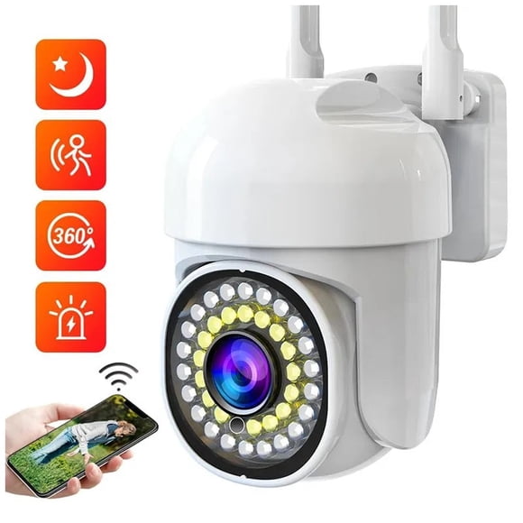 Cámara de Seguridad WiFi Monitoreo 360° Full HD 110° Visión Detección para monitoreo