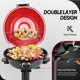 thumbnail image 3 of Parrilla eléctrica vertical ROVSUN de 1600 W, roja, con tapa, acero inoxidable 304, 3 of 8