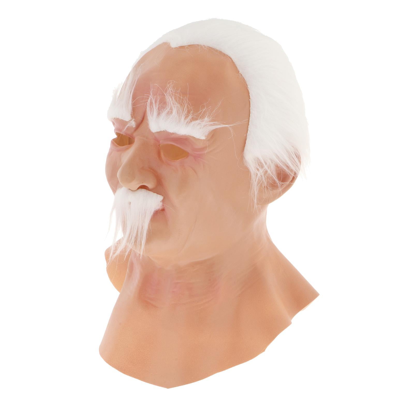 Bothyi - Máscara Realista De Látex Para Hombre Viejo Para Halloween, Cosplay, Pelo Blanco, Hombre