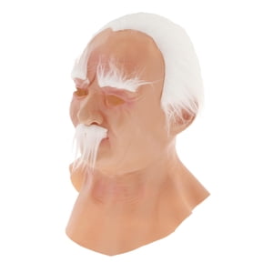 Bothyi - Máscara Realista De Látex Para Hombre Viejo Para Halloween, Cosplay, Pelo Blanco, Hombre
