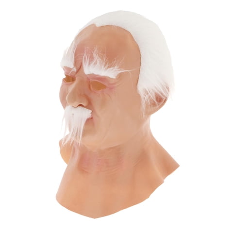 Bothyi - Máscara Realista De Látex Para Hombre Viejo Para Halloween, Cosplay, Pelo Blanco, Hombre