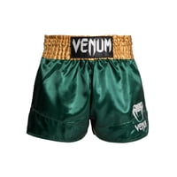Pantalón Corto De Muay Thai Venum Classic Verde/Dorado/Blanco Para Adultos