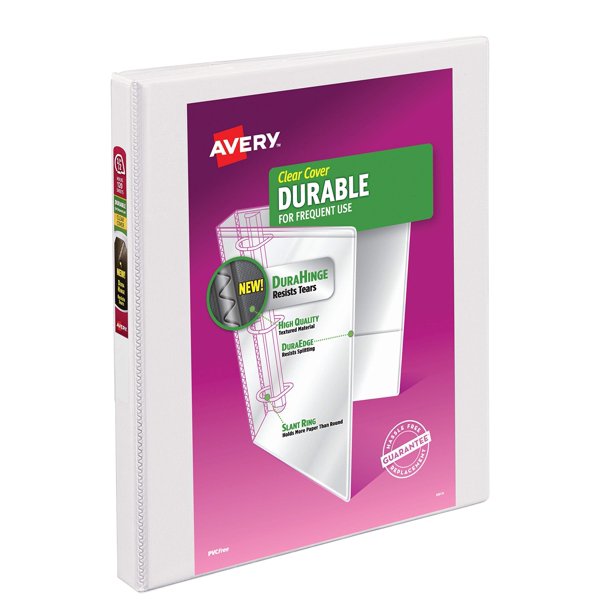 Carpeta de 3 anillas Avery Durable View con anillos inclinados de 0,5 pulgadas, 135 hojas