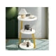 thumbnail image 3 of Mesa Auxiliar Decorativa 3 Niveles Blanco Y Dorado, 3 of 3