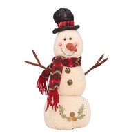 Bothyi - Muñeco De Nieve Blanco De Navidad, Figuritas De Muñecos De Peluche Para Chimenea, Decoración De Ambiente, 15Cm X 13Cm X 36Cm