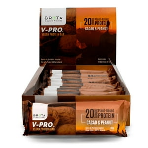 Brota Superfoods - Caja 12 Barritas De Proteína Veganas Cacao & Peanut 65 G Brota
