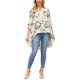thumbnail image 2 of Blusa casual elegante de mujer INSPIRE CHIC con mangas 3/4, cuello en V, diseño floral asimétrico, suelta y abotonada en color albaricoque, 2 of 5