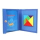 thumbnail image 1 of Blue Wooden Magnetic Tangram Jigsaw 3D Puzzle Book, Kids Color And Shape Learning Montessori Educational Toys,Children Mathematics Teaching Aids Games, 1 of 3