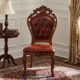 thumbnail image 3 of Pack x2 Sillas de Comedor Praga con Asiento de Cuero Tallada en las Patas y Respaldo Diseño Capitoné De Madera Americana, 3 of 3