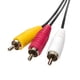 thumbnail image 2 of Cable compuesto de audio y video AV RCA de 3 machos a 3 machos, de SatelliteSale, cable universal de PVC negro de 1,83 m, 2 of 2