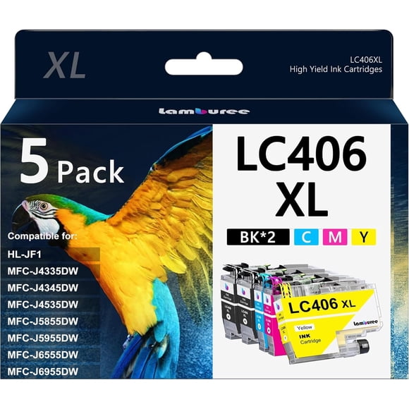 Cartuchos de tinta Lamburee LC406XL de alto rendimiento para Brother LC406