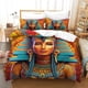 thumbnail image 2 of Juego de ropa de cama de 3 piezas con funda nórdica de estampado digital tridimensional de faraón, funda nórdica de arte griego, funda de almohada a juego con cierre de cremallera y funda su, 2 of 3