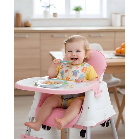 Imac Hogar - Silla De Comer Multifuncional Para Bebé 3 En 1 Rosa