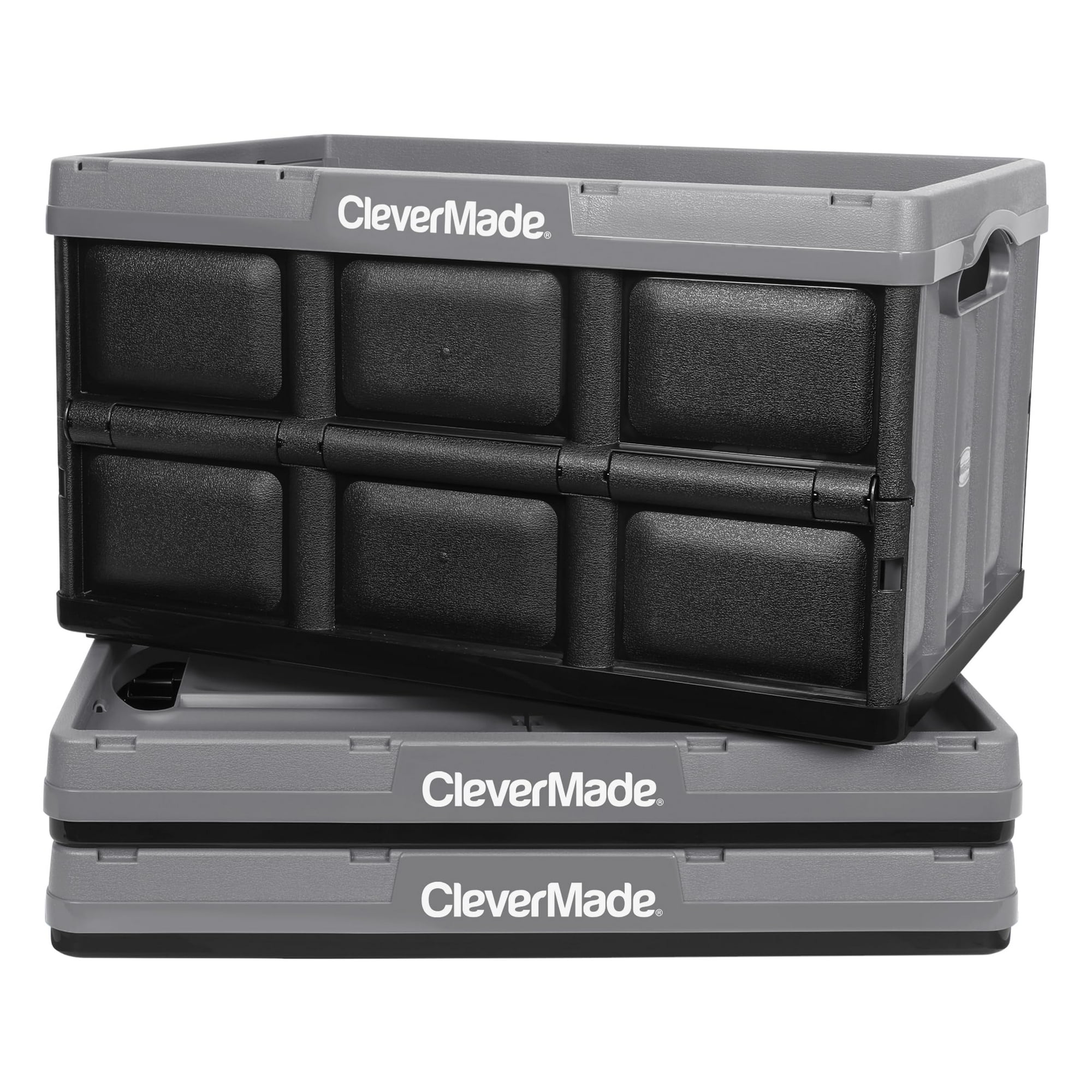 Cubo De Almacenamiento Clevermade, Plegable, Piedra, 46 L, 3 Unidades, 30 Kg