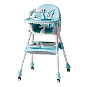 Mundo Online - Silla Comer Bebe Doble Altura Safe Baby Entretenida Celeste