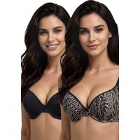 Pack 2X Sosten Push Up Microfibra P250.023-Neg10 Kayser