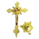 thumbnail image 2 of Crucifijo de Jesús Crucifijo de pie Colección de esculturas Regalo devoto Crucifijo de cruz de mesa católica con soporte para mesa de oración de altar, 2 of 4