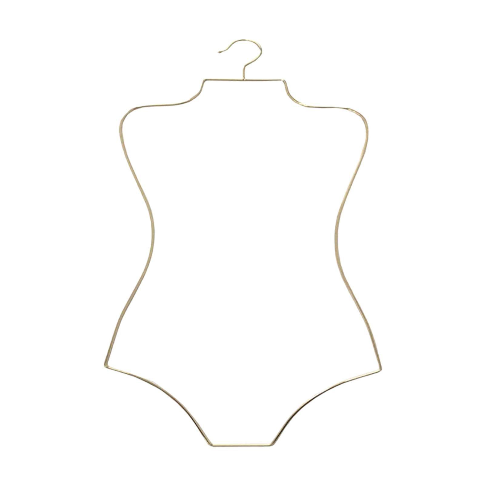 Magideal - Colgador De Exhibición Con Forma De Cuerpo De Alambre, Bikini, Traje De Baño, Soporte Para Vestido, Traje De Baño, Estante De Metal Para Niños, Niñas, Dorado