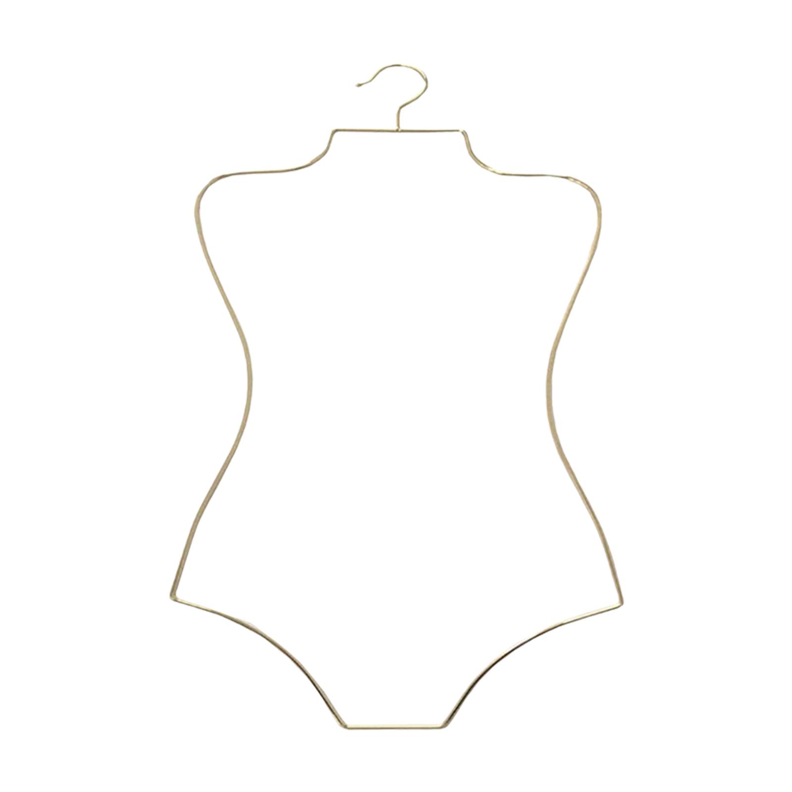 Magideal - Colgador De Exhibición Con Forma De Cuerpo De Alambre, Bikini, Traje De Baño, Soporte Para Vestido, Traje De Baño, Estante De Metal Para Niños, Niñas, Dorado