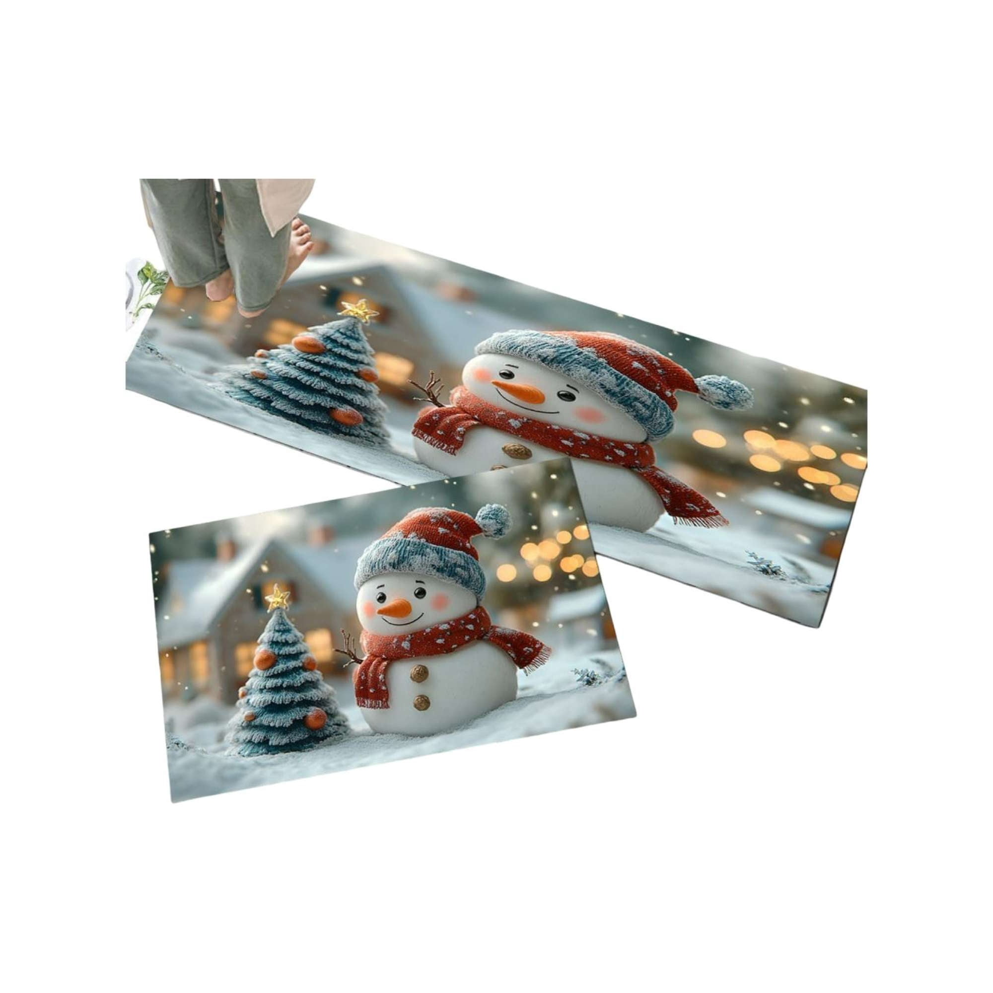 Tengfei - Alfombra De Cocina Diseño De Navidad