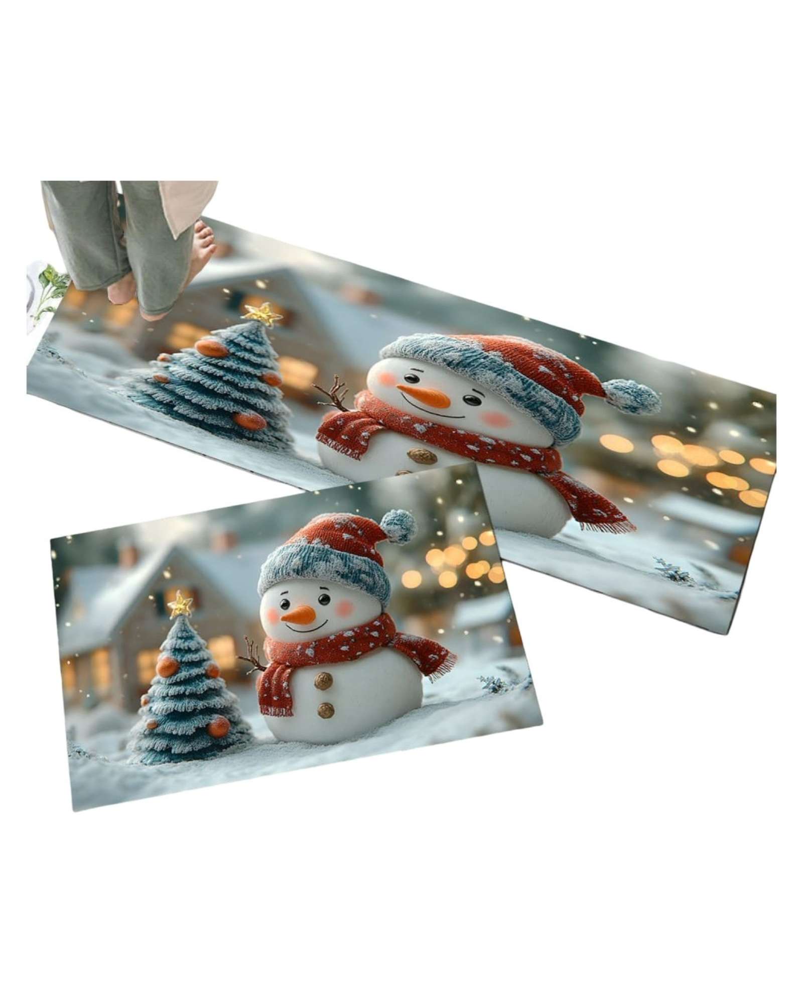 Tengfei - Alfombra De Cocina Diseño De Navidad