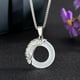 thumbnail image 4 of Gorgeous Black & White Boutique Jade Gemstone Pendant Necklace, 4 of 4