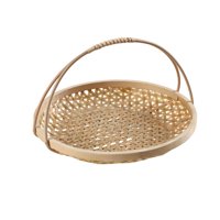 Bothyi - Bandeja Para Servir Aperitivos, Cesta De Huevos De Bambú Con Asa Para El Hogar, Restaurante, Cocina, 24Cm