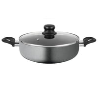 Fantuzzi - Olla Arrocera De Aluminio 4.5L 24 Cm Con Antiadherente Gourmet Gris 2 Piezas