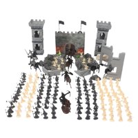 Magideal - Diy Toy Soldiers Set Army Building Model Knights Game Playset Cavalry Towers Soldier Static Model Para Niños Niños Mayores De 3