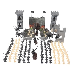 Magideal - Diy Toy Soldiers Set Army Building Model Knights Game Playset Cavalry Towers Soldier Static Model Para Niños Niños Mayores De 3