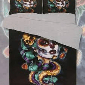 Genérico - Cubrecama Quilt Verano 2 Plazas Catrina Estampado