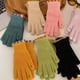 thumbnail image 2 of Guantes de invierno para mujer, 1 par, color elástico, grueso, suave, de felpa, cálidos, resistentes al viento., 2 of 5