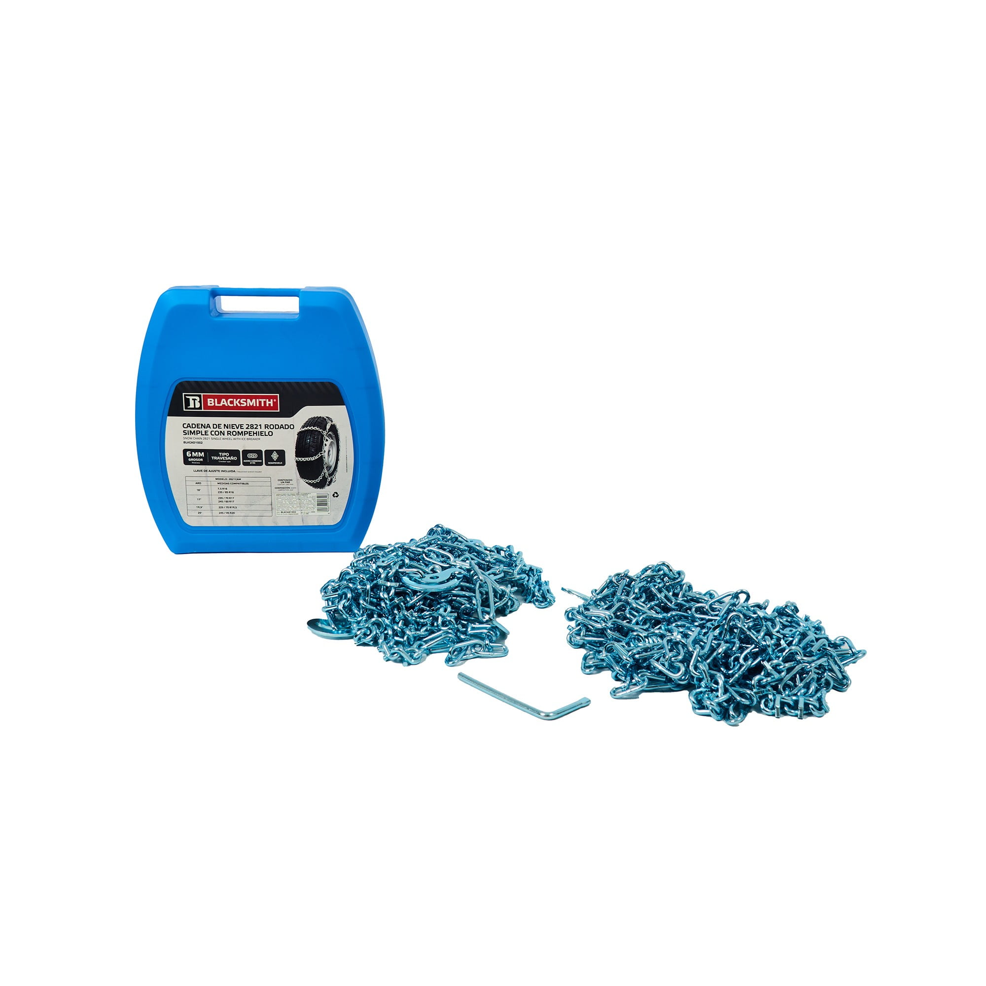 Blacksmith - Cadena De Nieve 2821 Rodado Simple Con Rompehielo