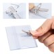 thumbnail image 4 of Paquete de 50 etiquetas de identificación, 90 x 56 mm, transparentes para ropa, con clip, para oficina, escuela y viajes., 4 of 6